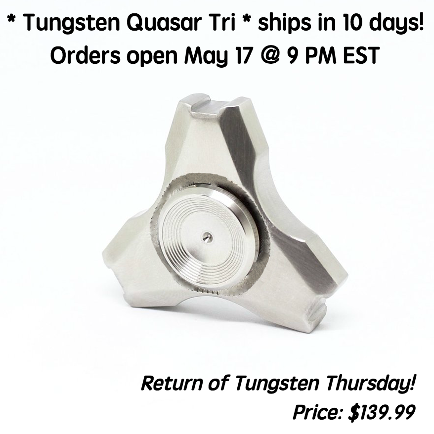 Tungsten Quasar Tri Fidget Spinner - ships in around 10 days