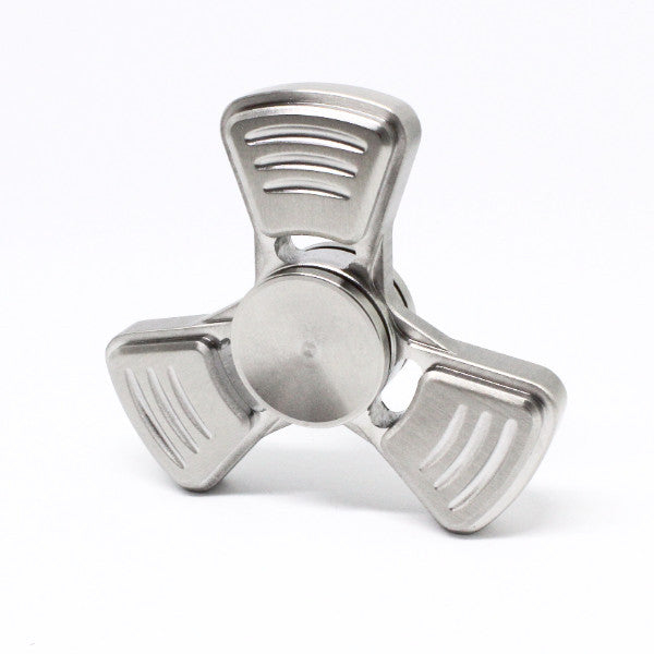 Very Dapper Fidget Spinner, Tri Stainless Steel and Brass with R188 Removable Bearing