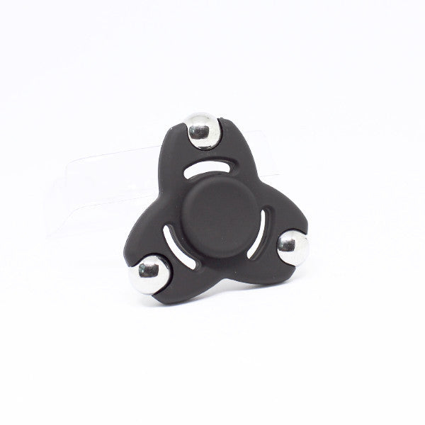 Triorus Mini Plastic Fidget Spinner, Rubberized Body