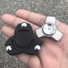 Triorus Mini Plastic Fidget Spinner, Rubberized Body